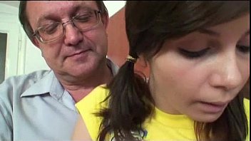 Wife catches husband cheating on her with girls so she joins in and fucks him in the ass during