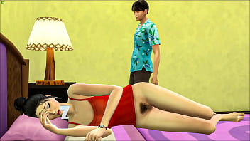 Nudo giapponese bangs moglie upornia